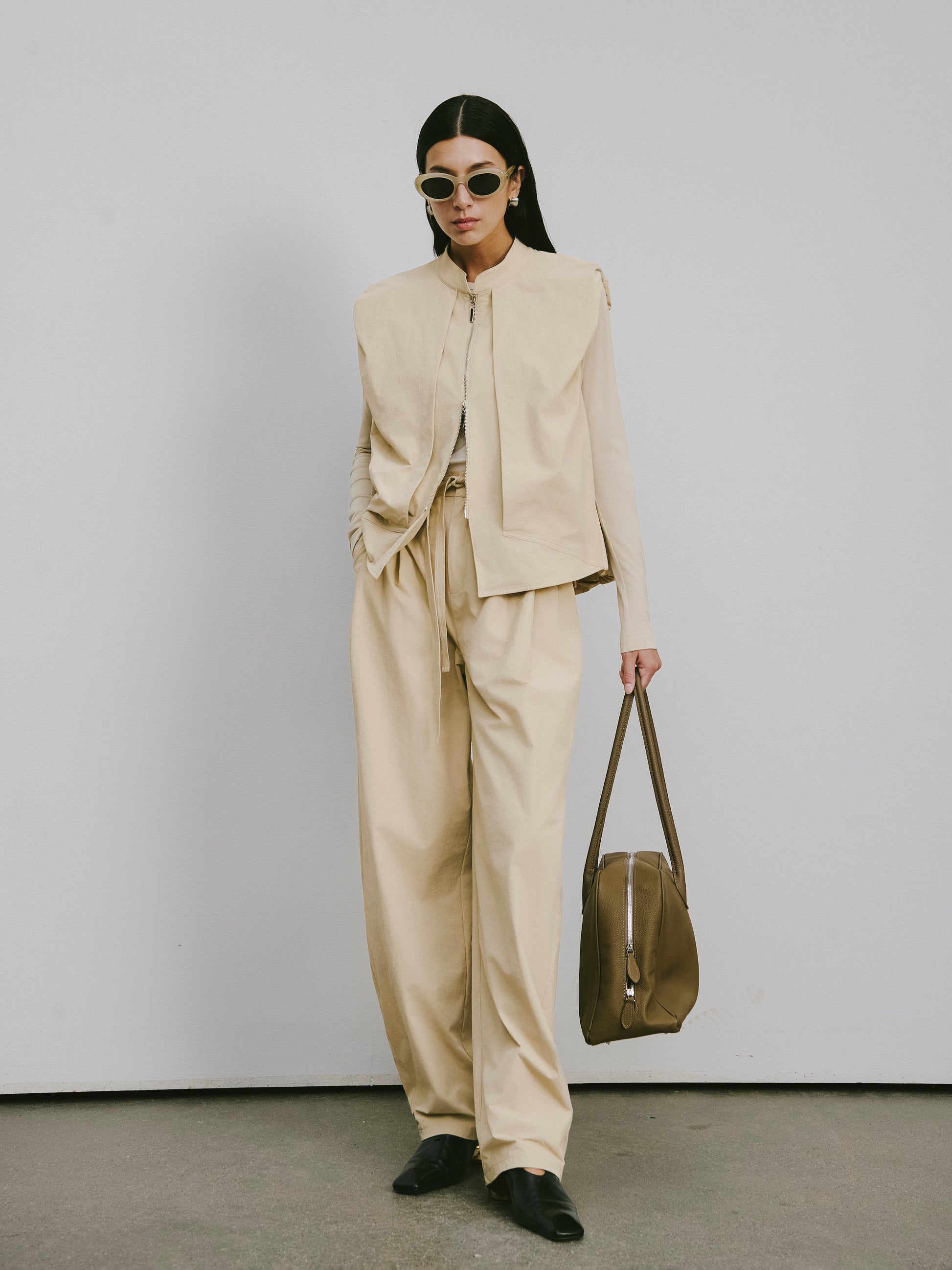 Curved Hem Pants