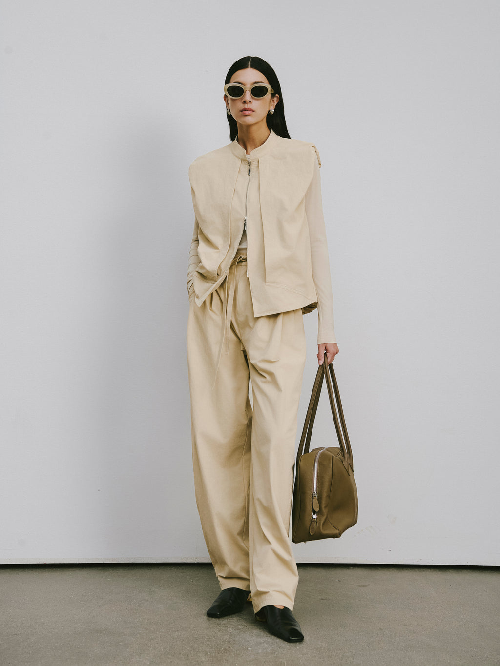 Curved Hem Pants