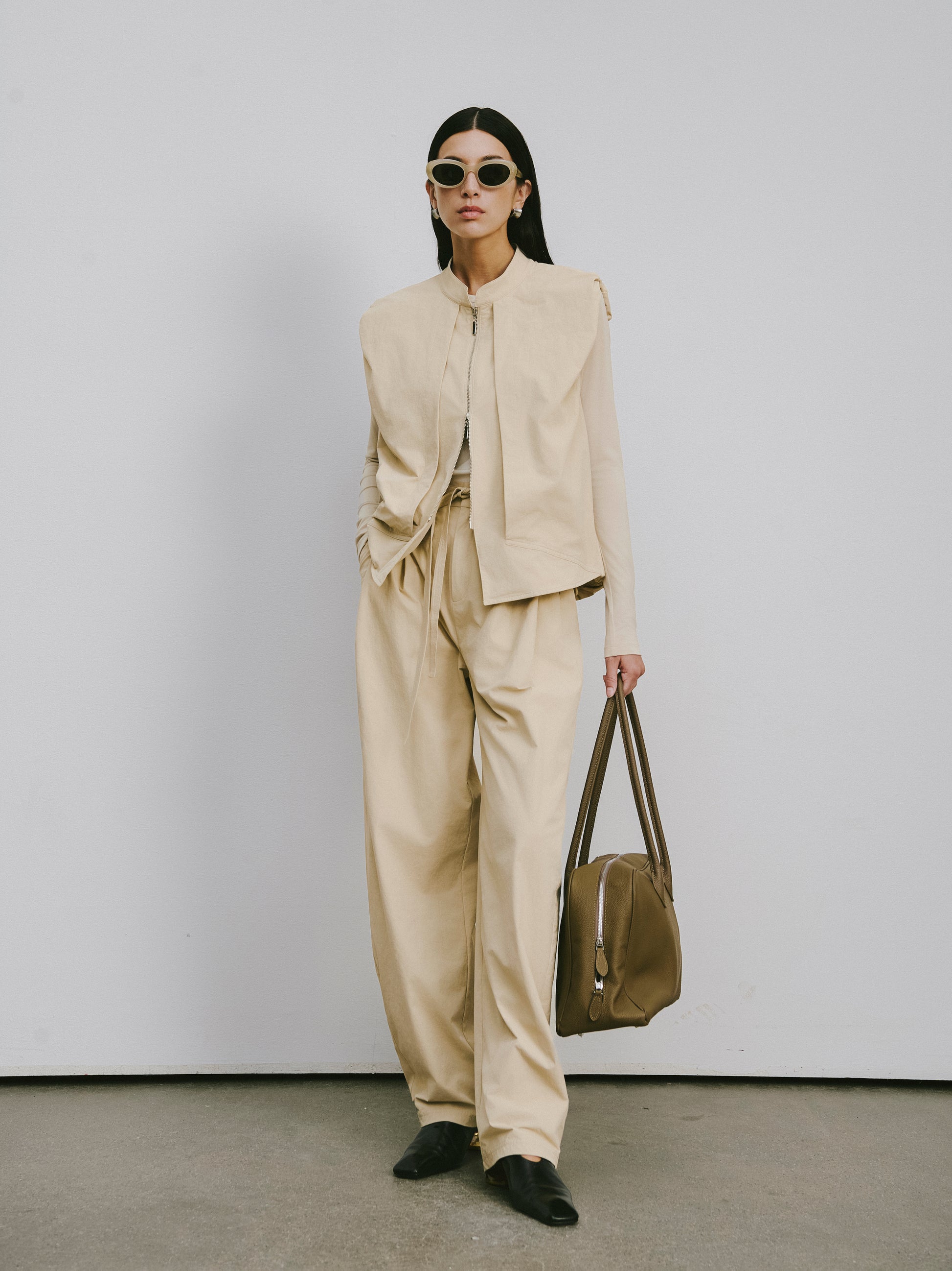 Curved Hem Pants