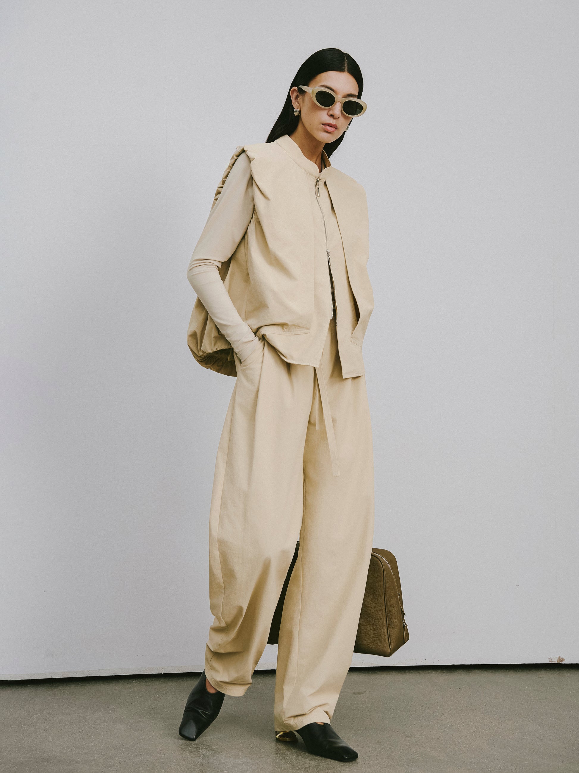 Curved Hem Pants