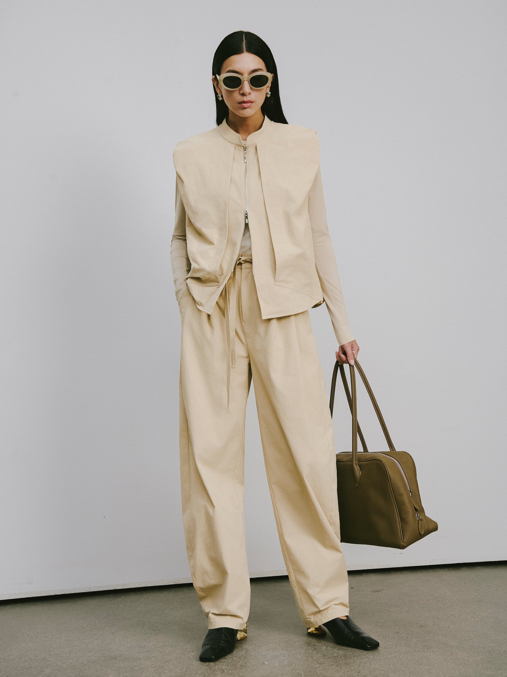 Curved Hem Pants