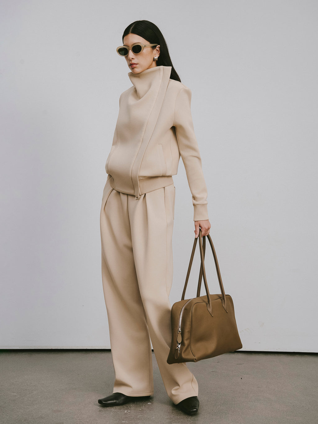 Cross-Front Athleisure Style Jacket