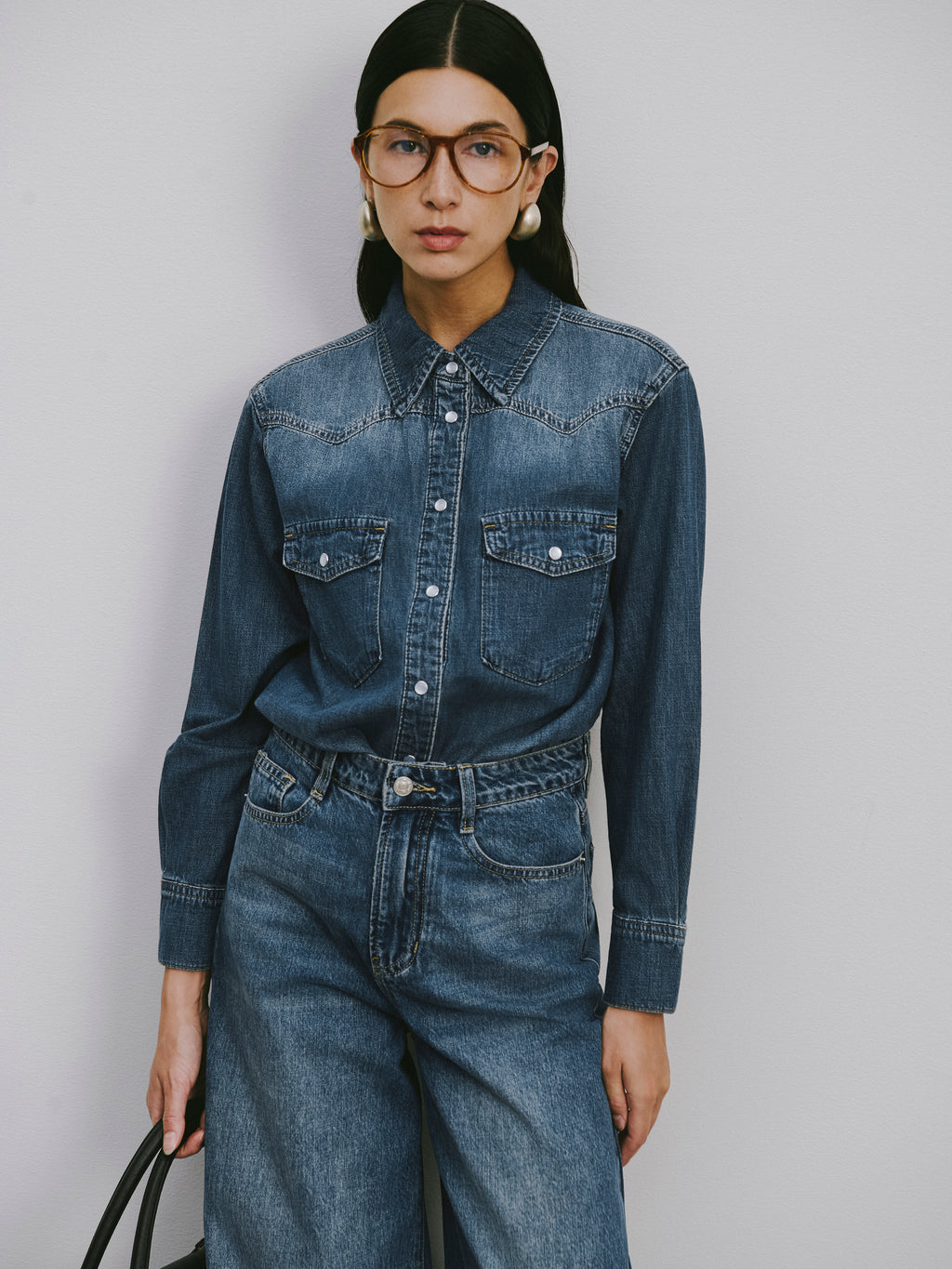 High-Waisted Wide-Leg Jeans