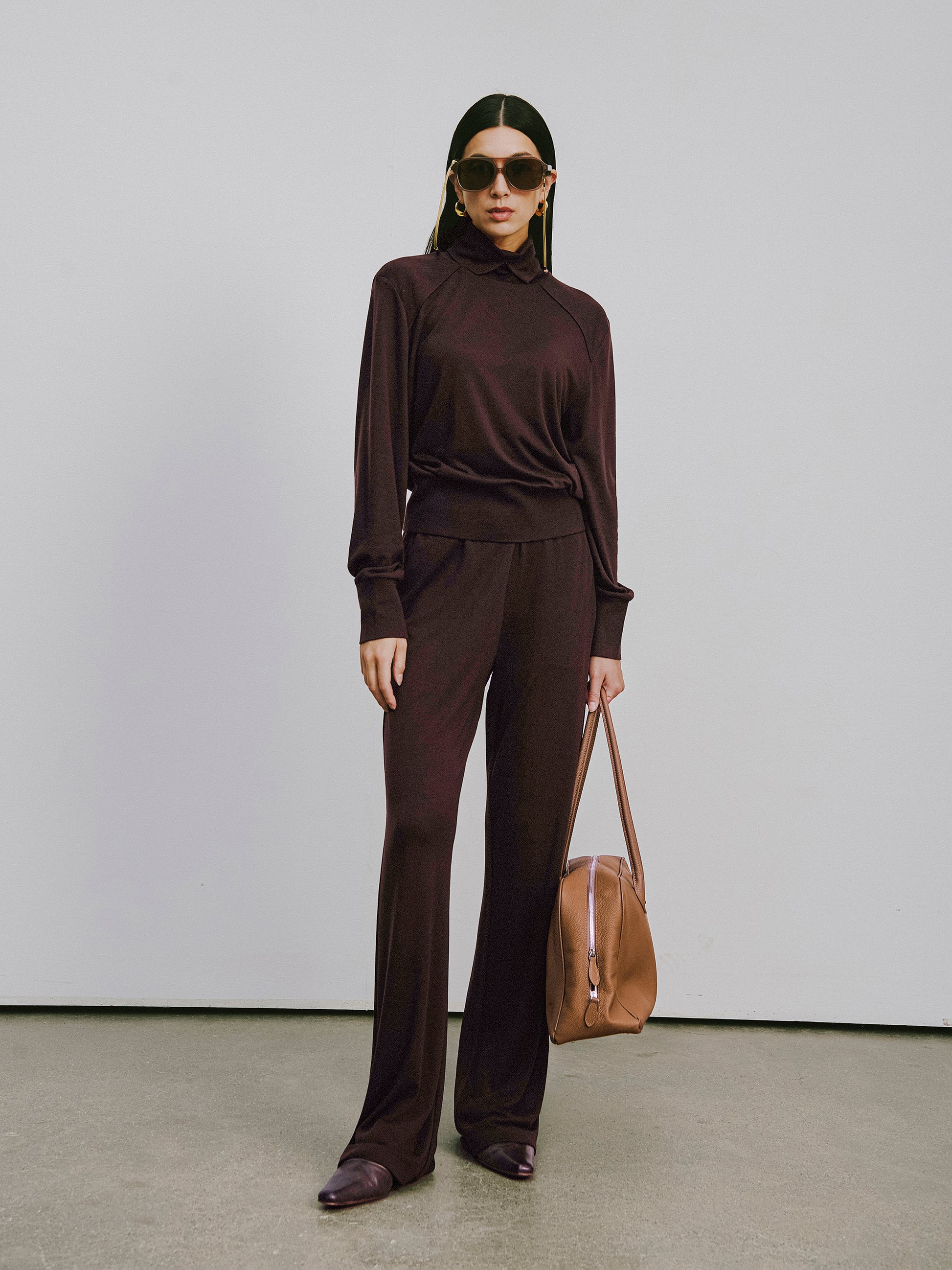 Straight-Leg Lyocell-Wool Trousers