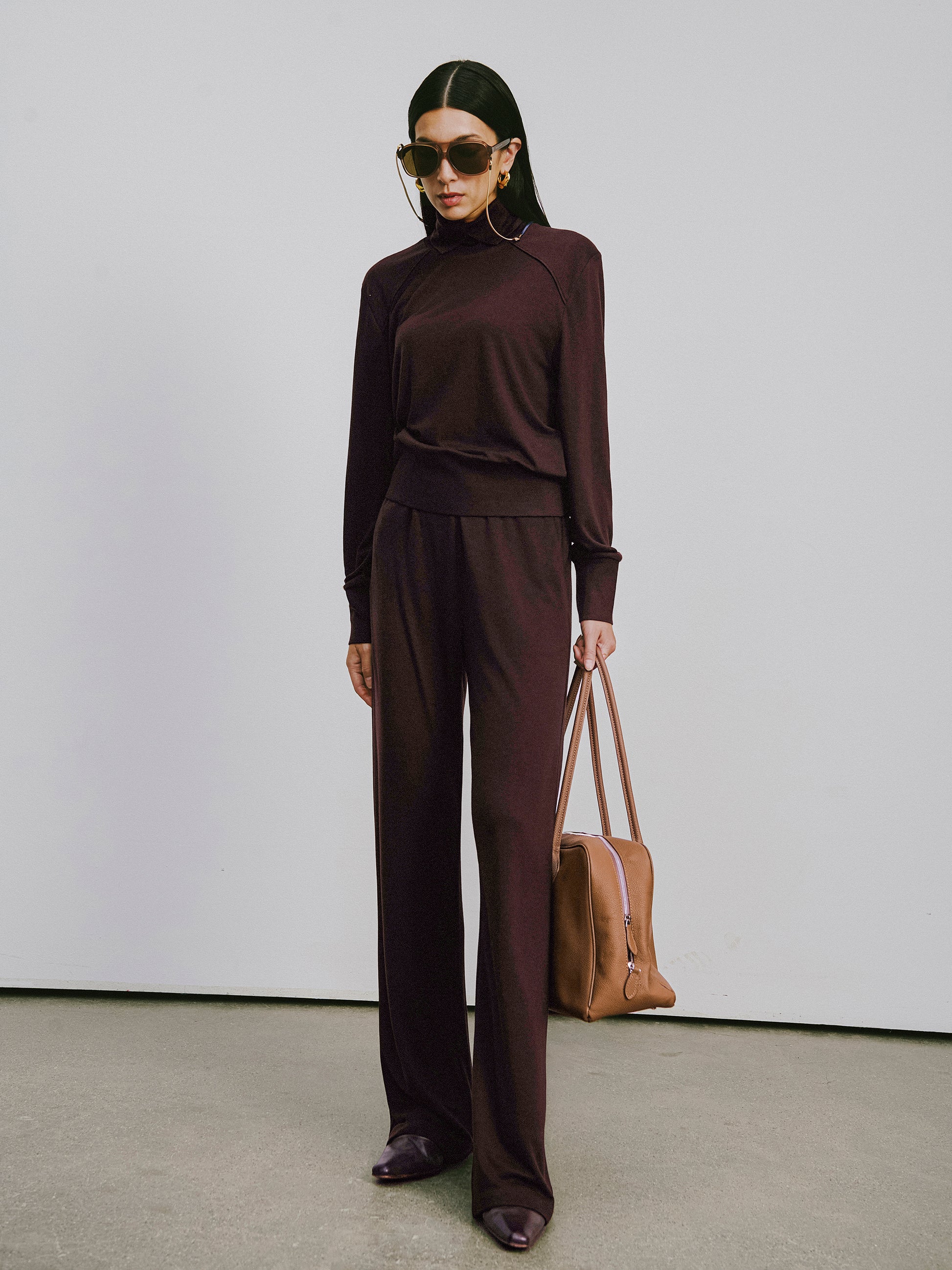 Straight-Leg Lyocell-Wool Trousers