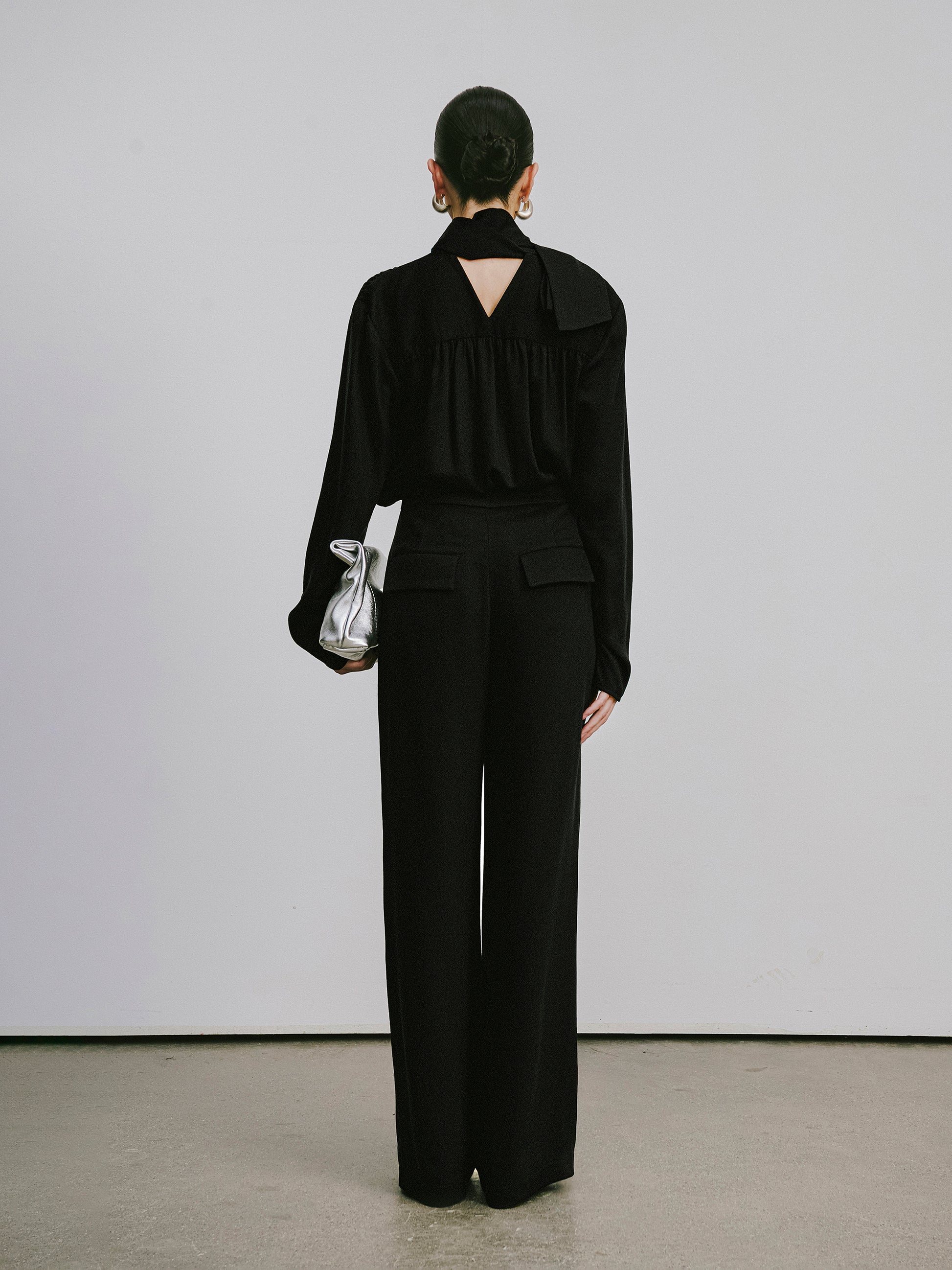 Relaxed Straight-Leg Trousers in Lyocell & Wool Blend