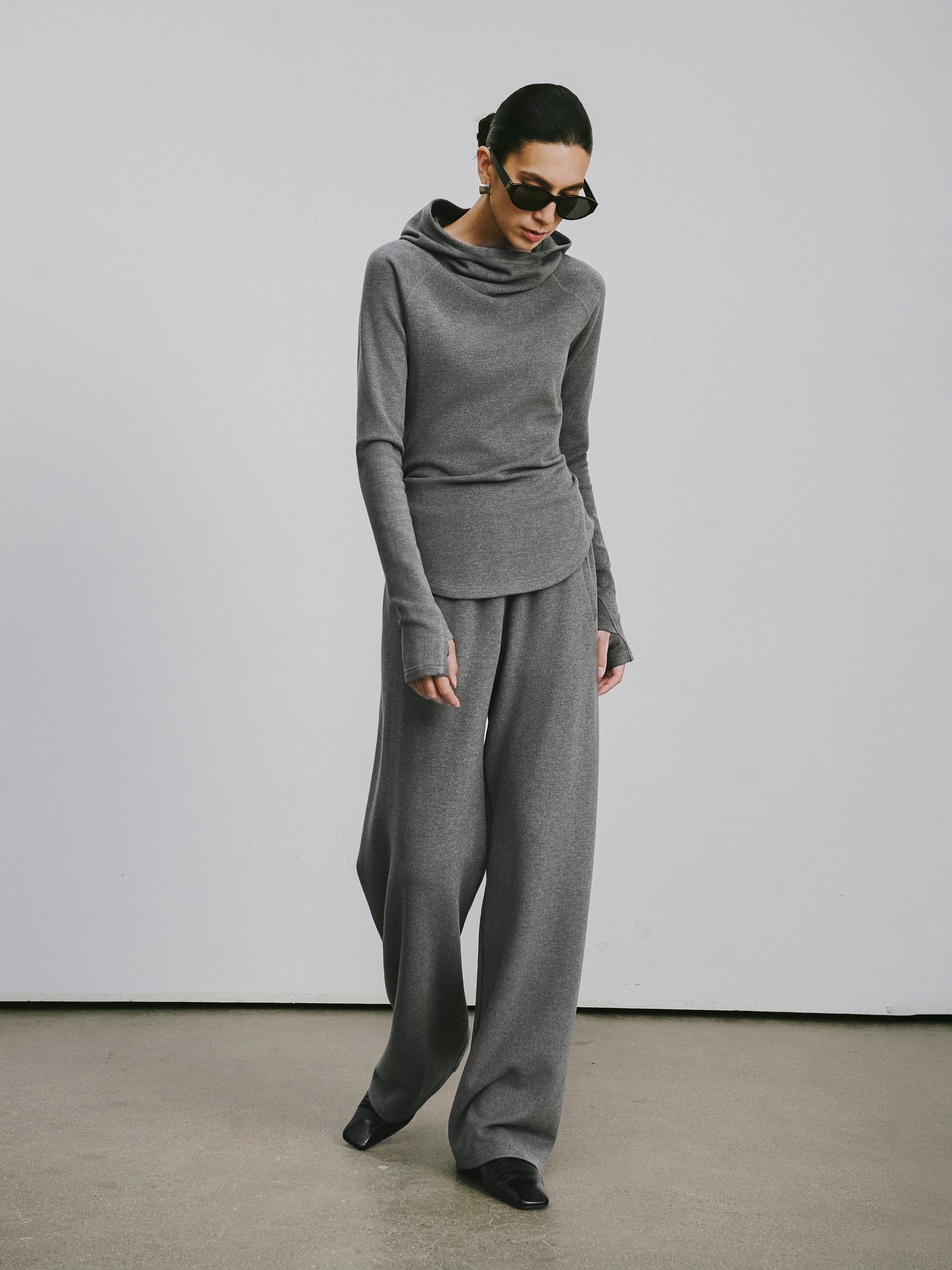 Raglan Sleeve Hooded Athleisure Sweatshirt