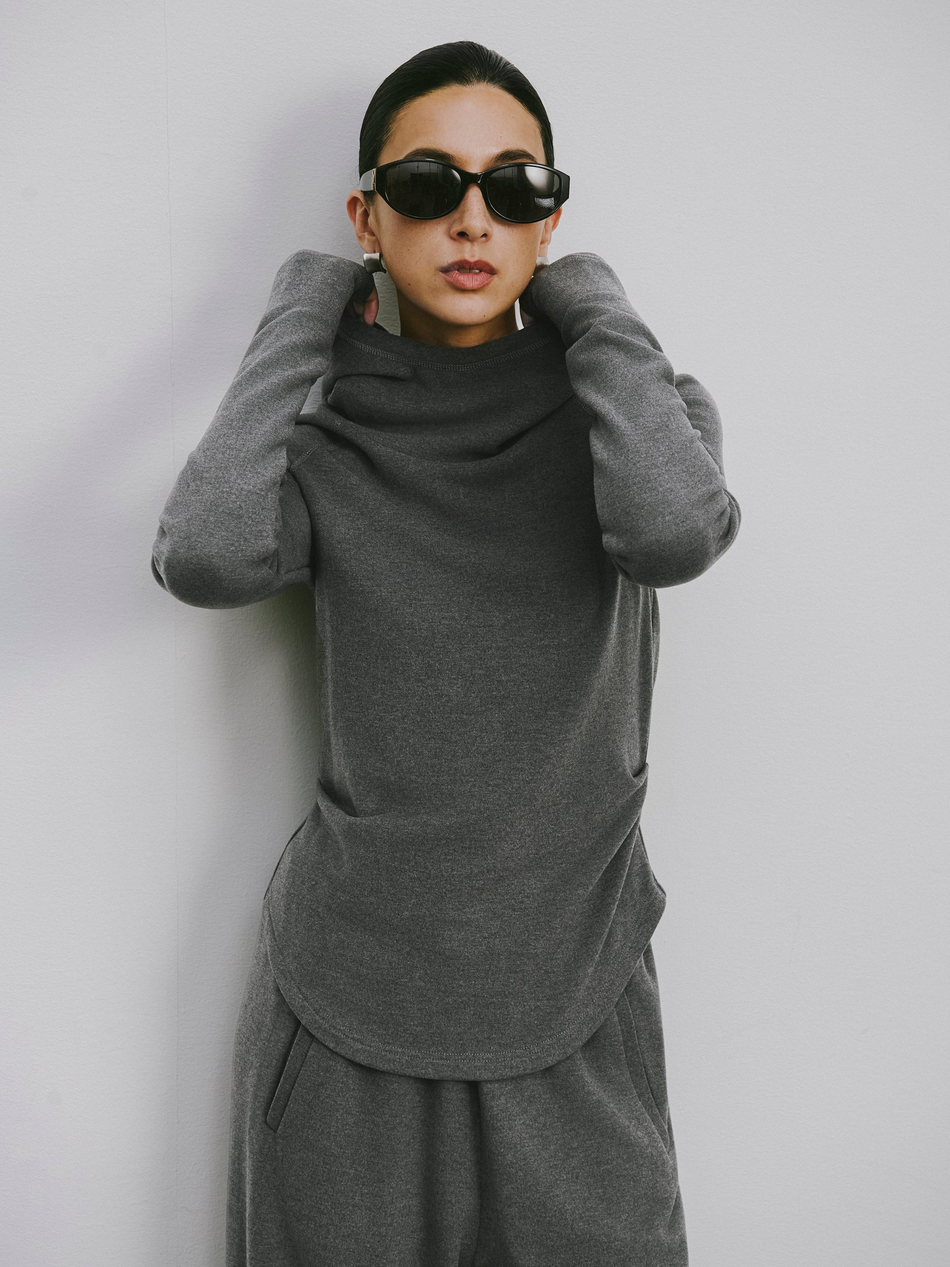 Raglan Sleeve Hooded Athleisure Sweatshirt