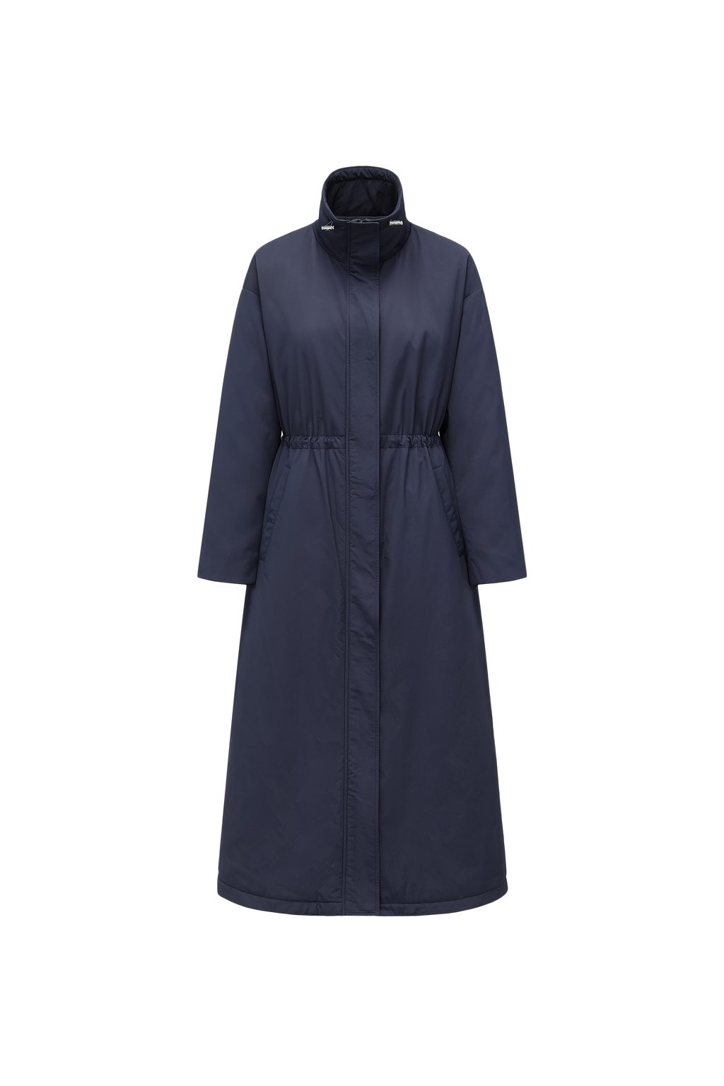 Trench DNA Stand Collar Drawstring Long Down Coat