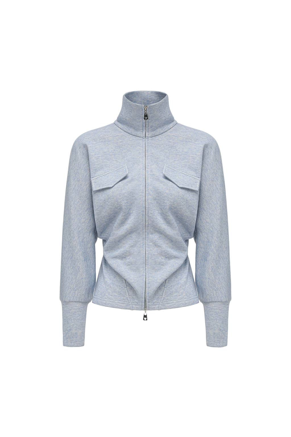 High-Neck Two-Way Zip Athletic Jacket