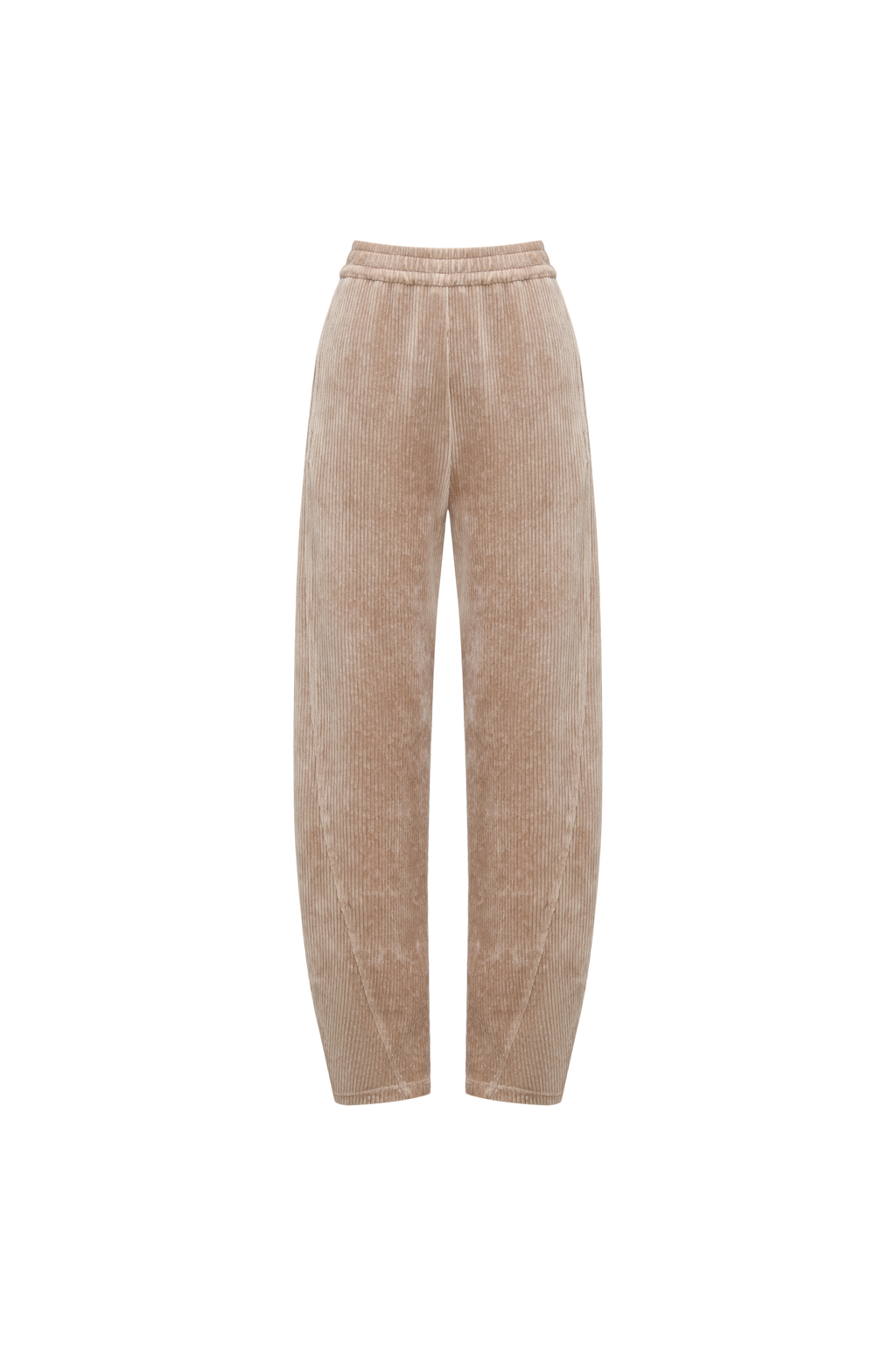 Curved Hem Corduroy Sweatpants