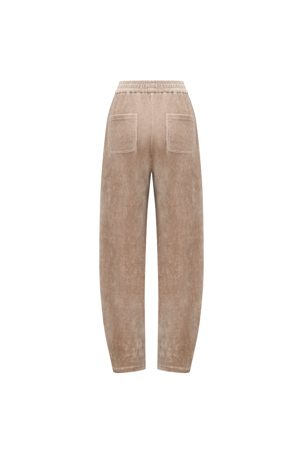 Curved Hem Corduroy Sweatpants
