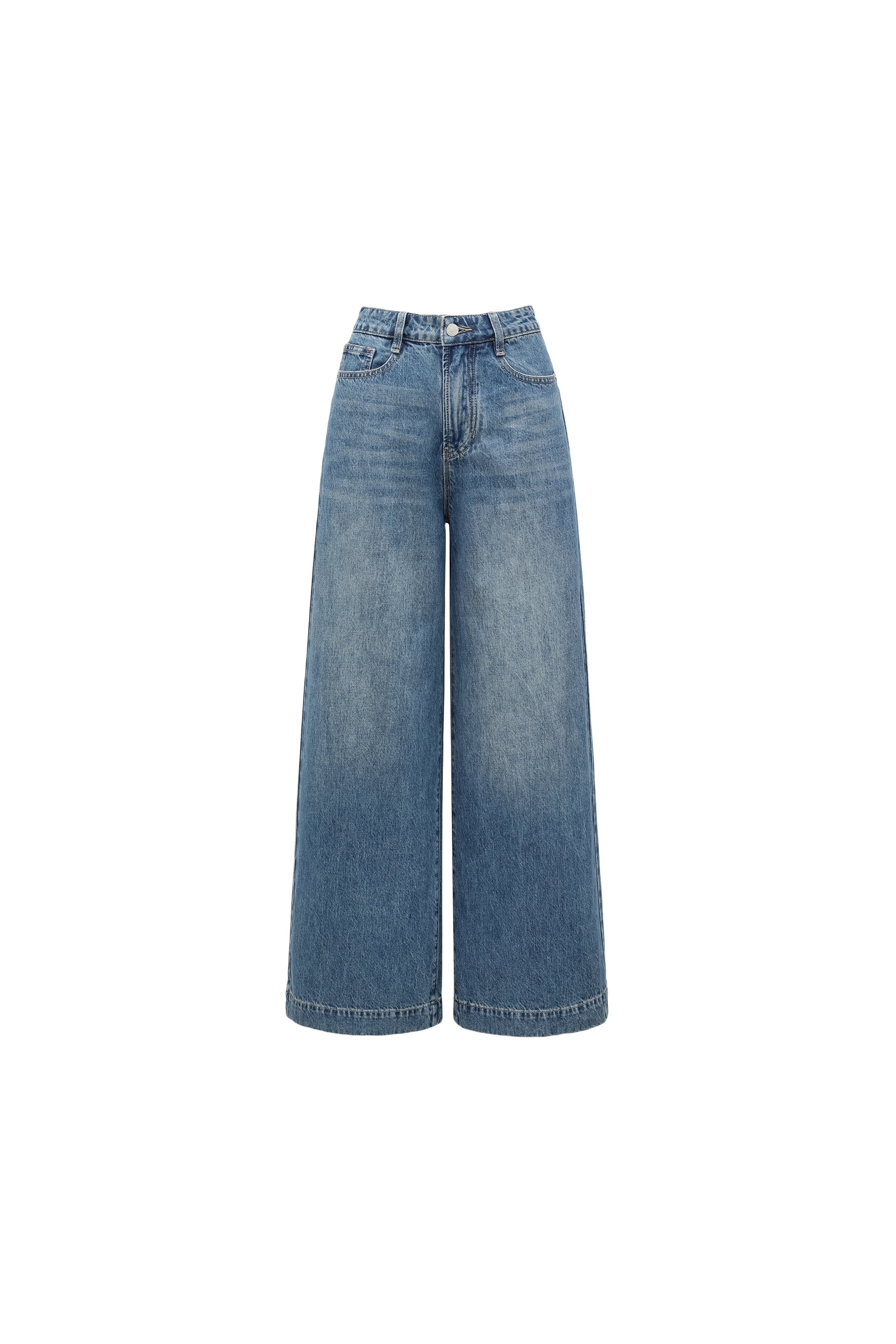 High-Waisted Wide-Leg Jeans