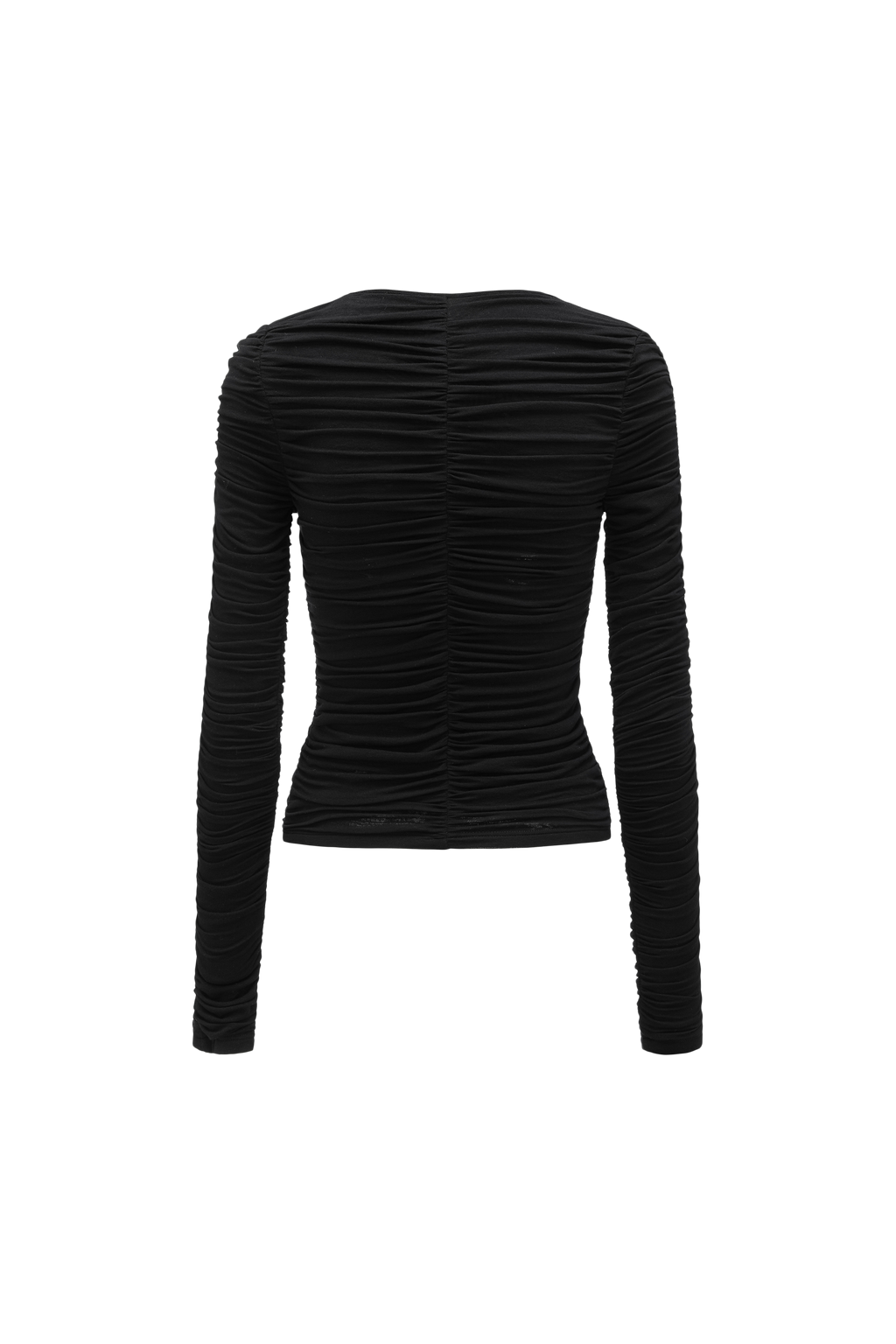 Smocked V-Neck Top with Hidden Hook Placket