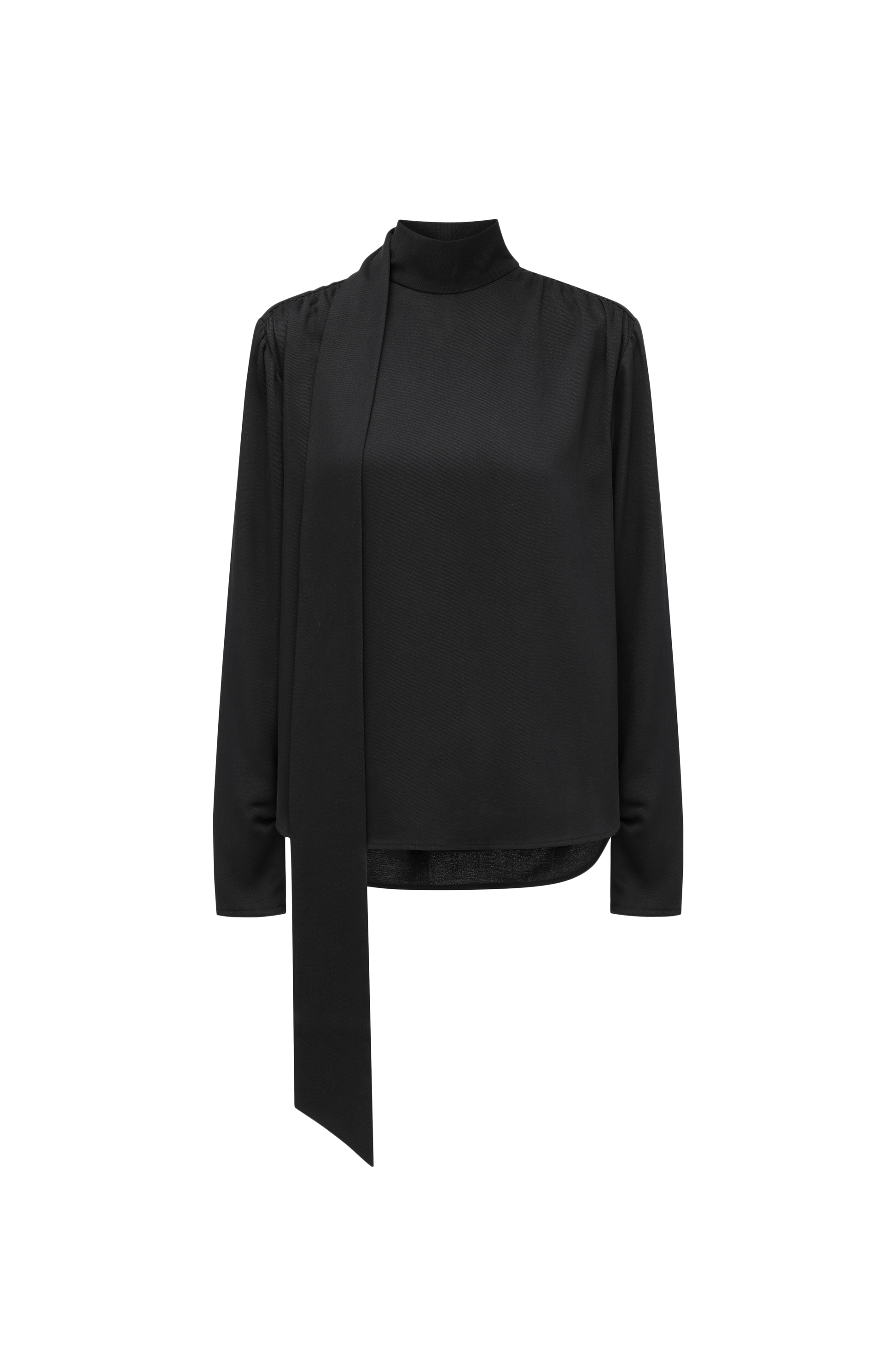 Draped Tie-Neck Top