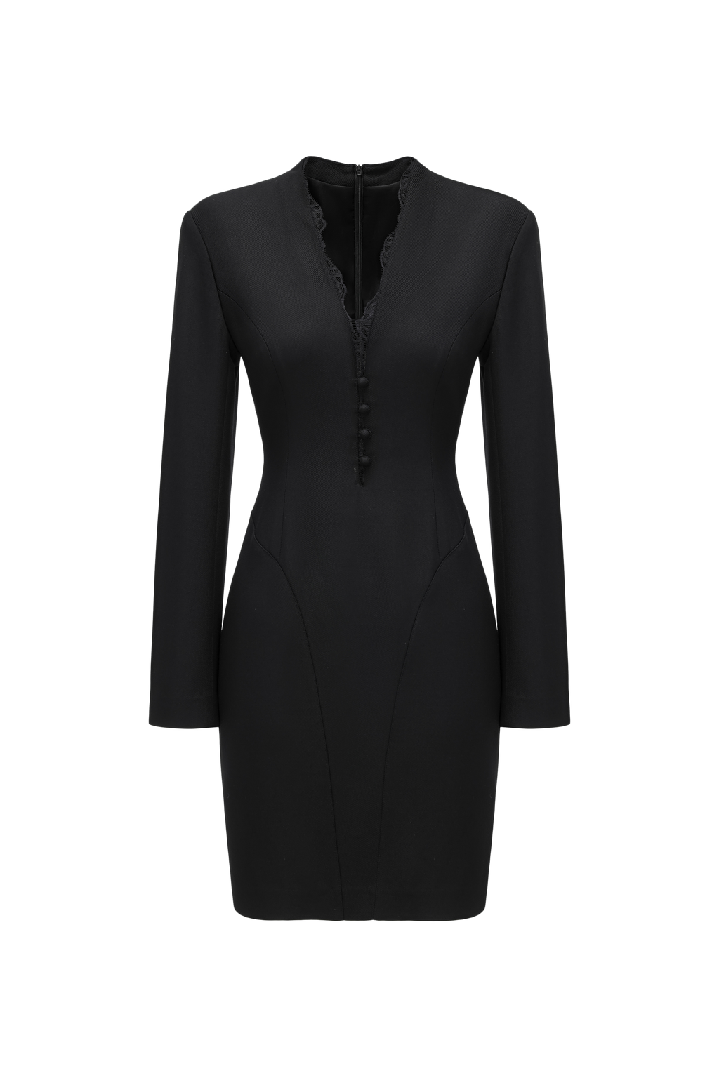 V-Neck Fitted Dress