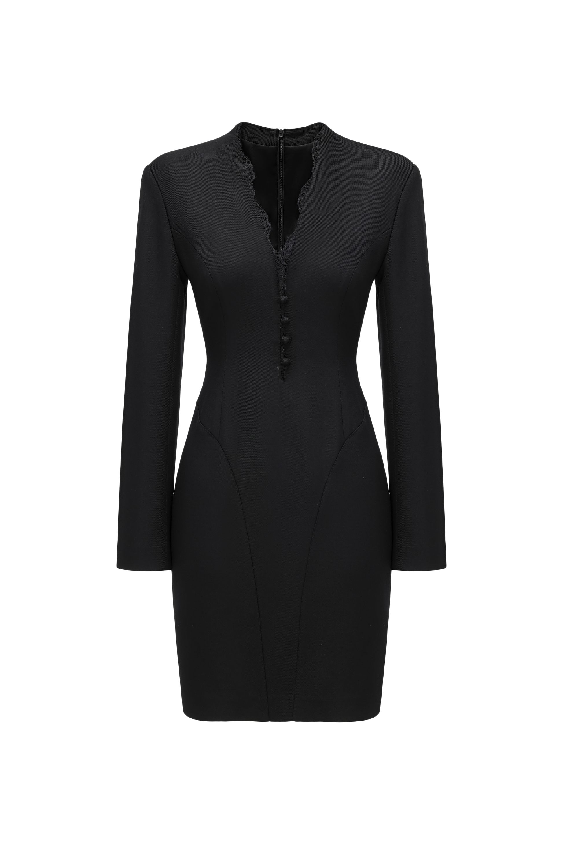 V-Neck Fitted Dress