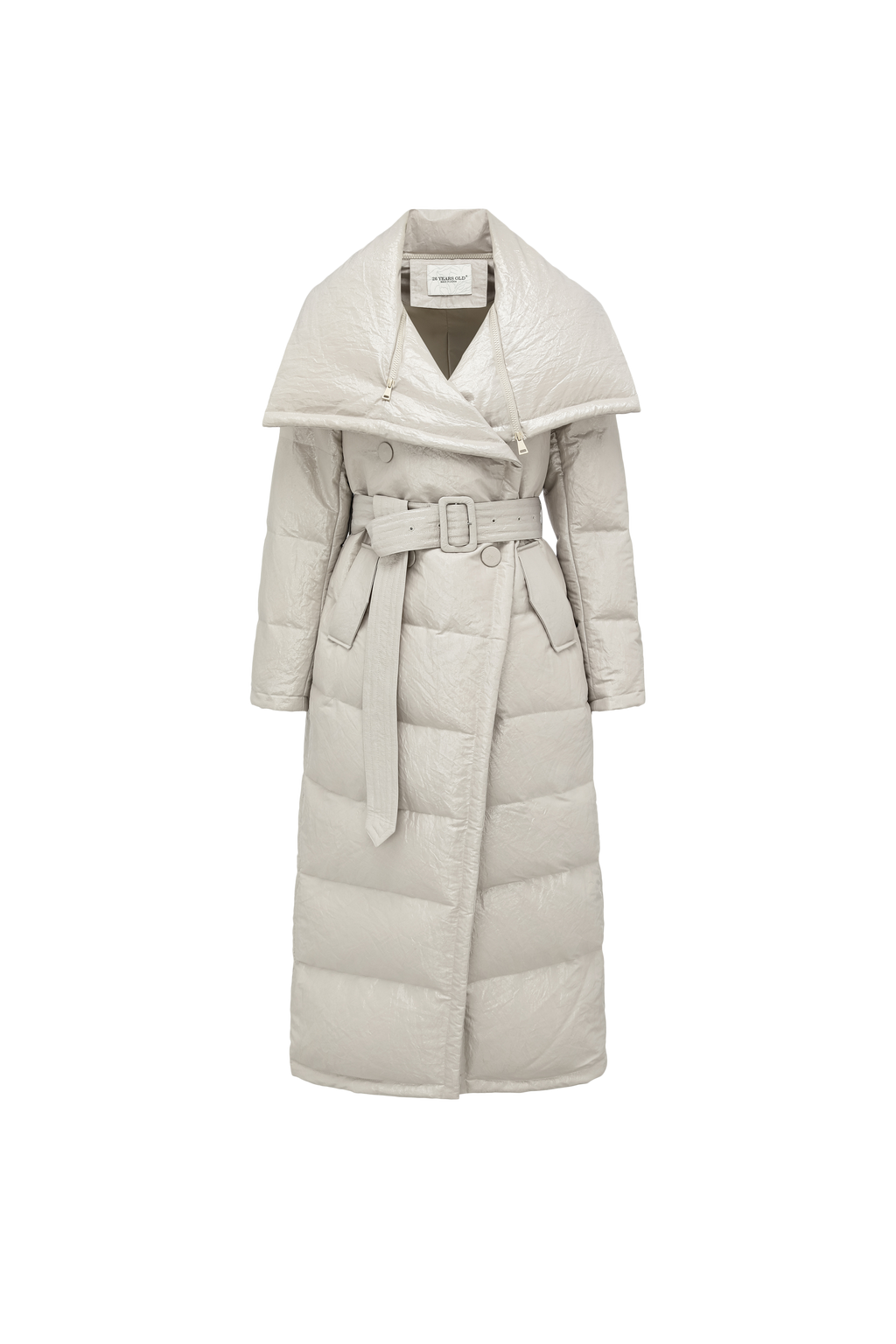 Convertible Lapel Long Down Coat