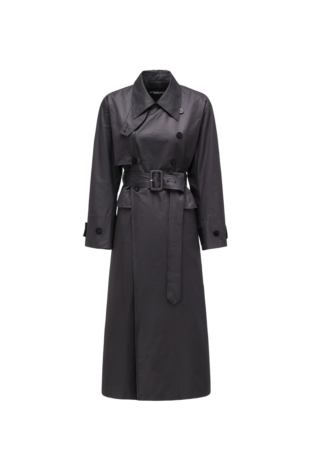 Dropped-Shoulder Trench Coat