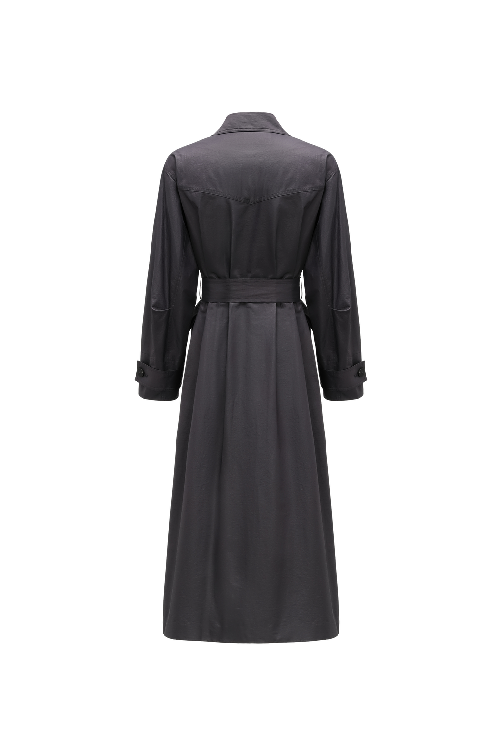 Dropped-Shoulder Trench Coat