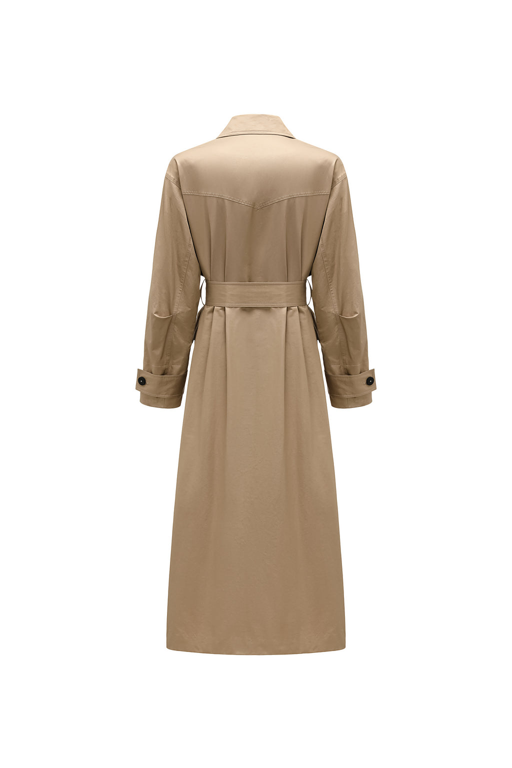 Dropped-Shoulder Trench Coat