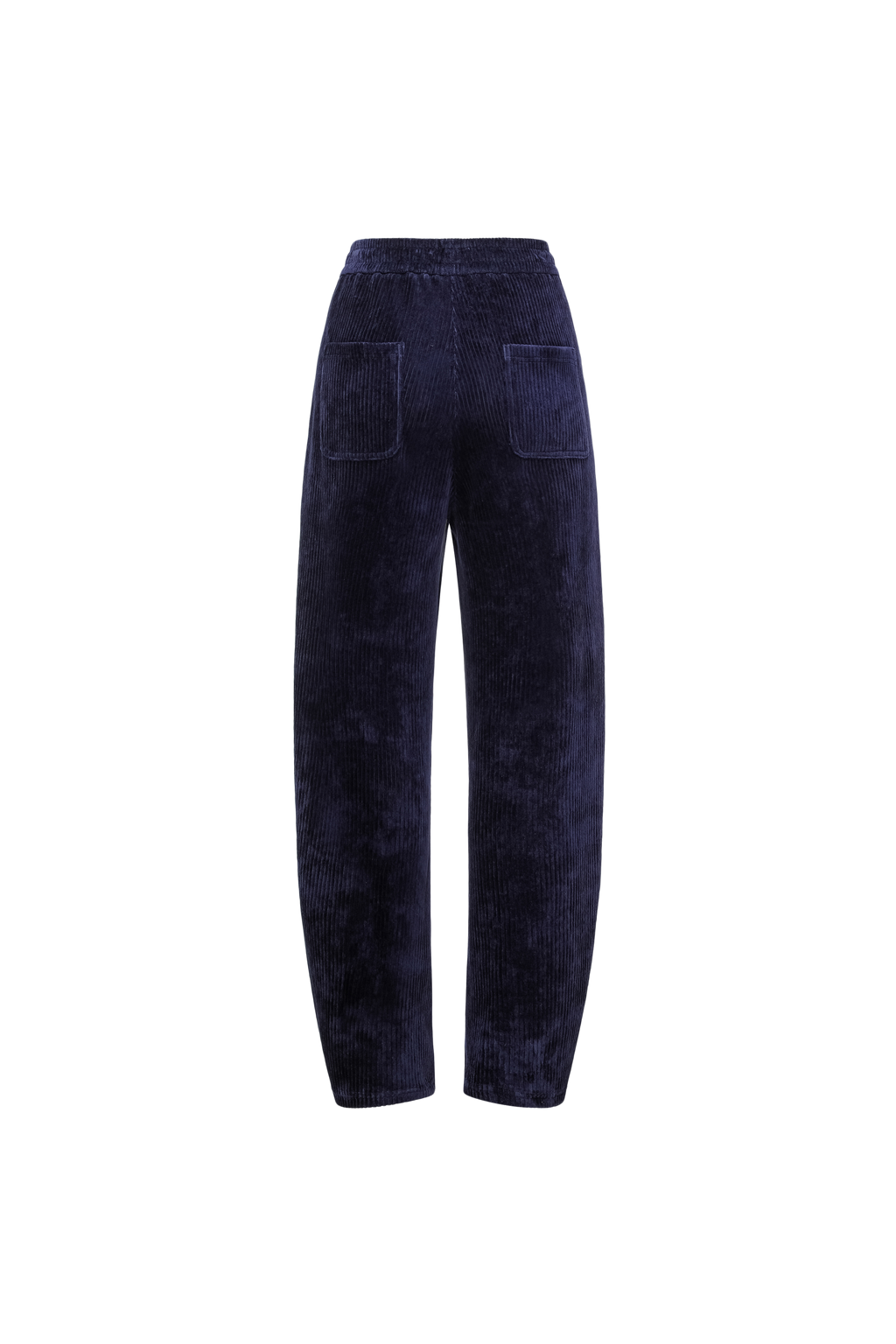 Curved Hem Corduroy Sweatpants