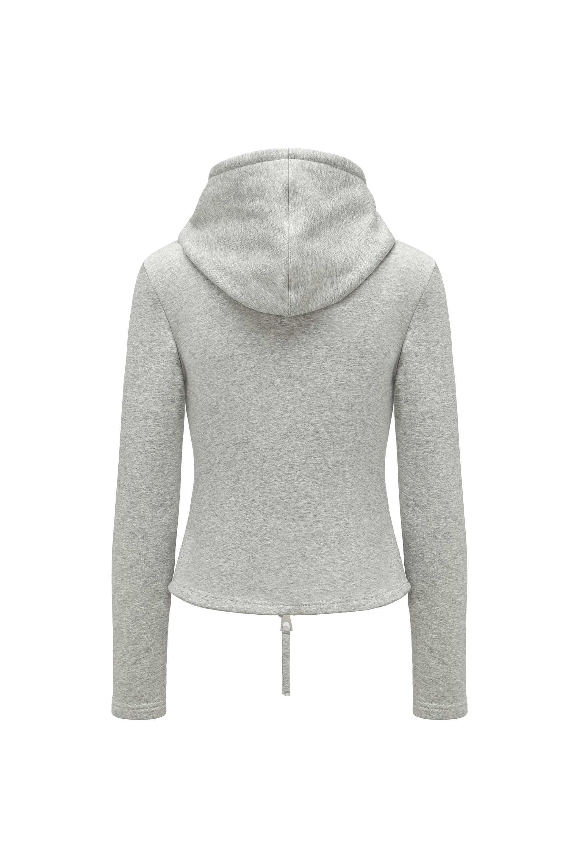 Zip-Front Hooded Sweatshirt Jacket