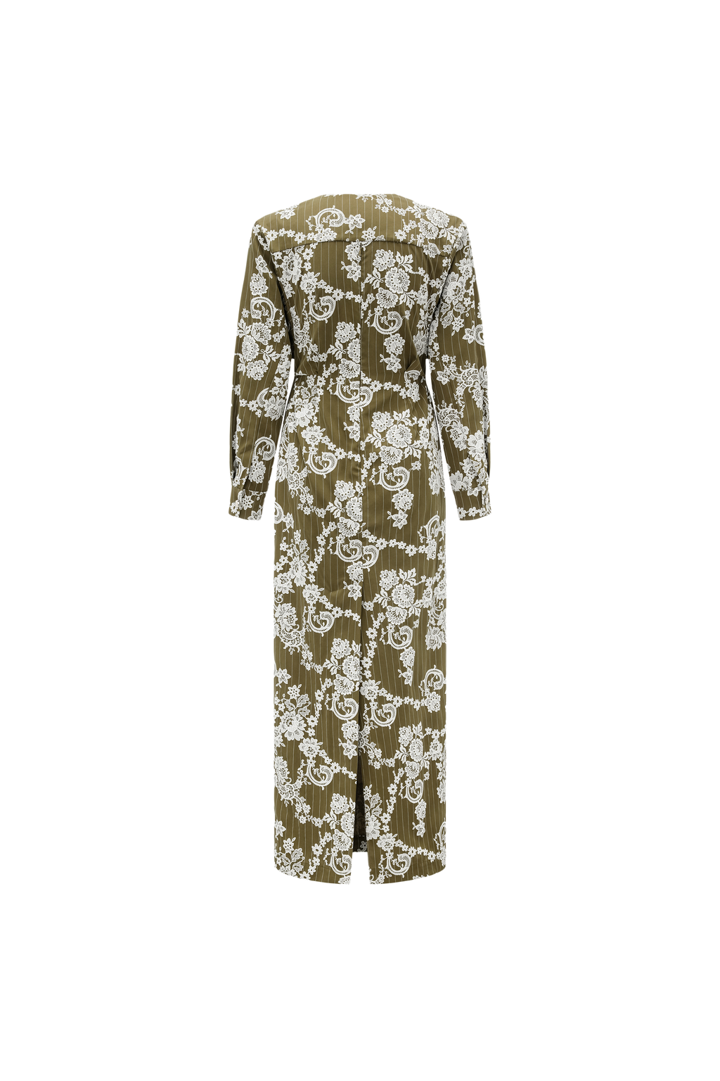 V-Neck Dress with Subtle Raised Print