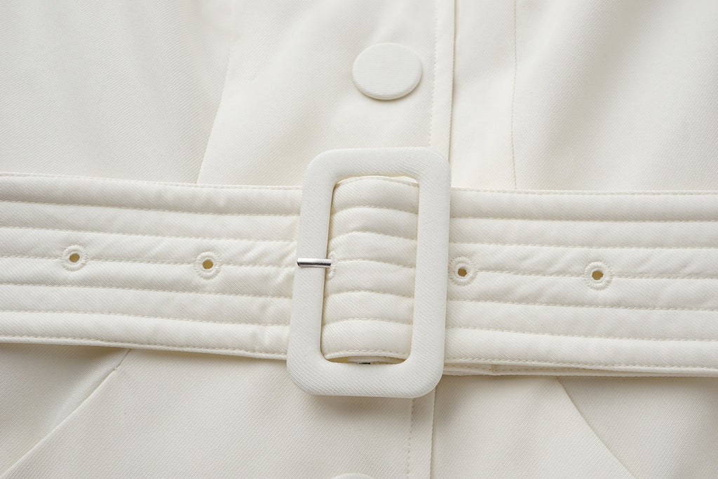 Minimalist Silhouette Long Line Down Coat with Sculpted Lapel and Defined Waist