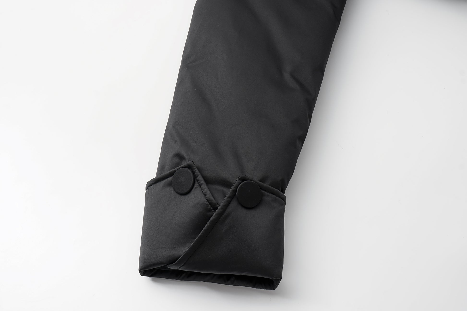Stand-Collar Long Down Coat Cross-Wrap Waist-Defining Silhouette