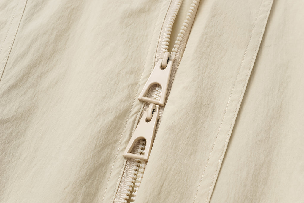 Magnetic-Closure High-Neck Trench Coat