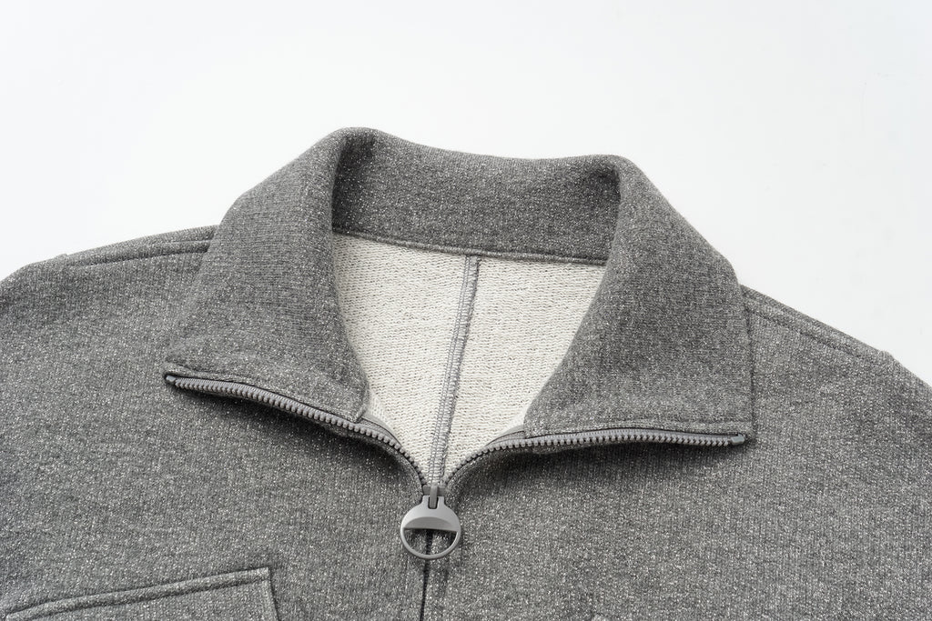 High-Neck Two-Way Zip Athletic Jacket