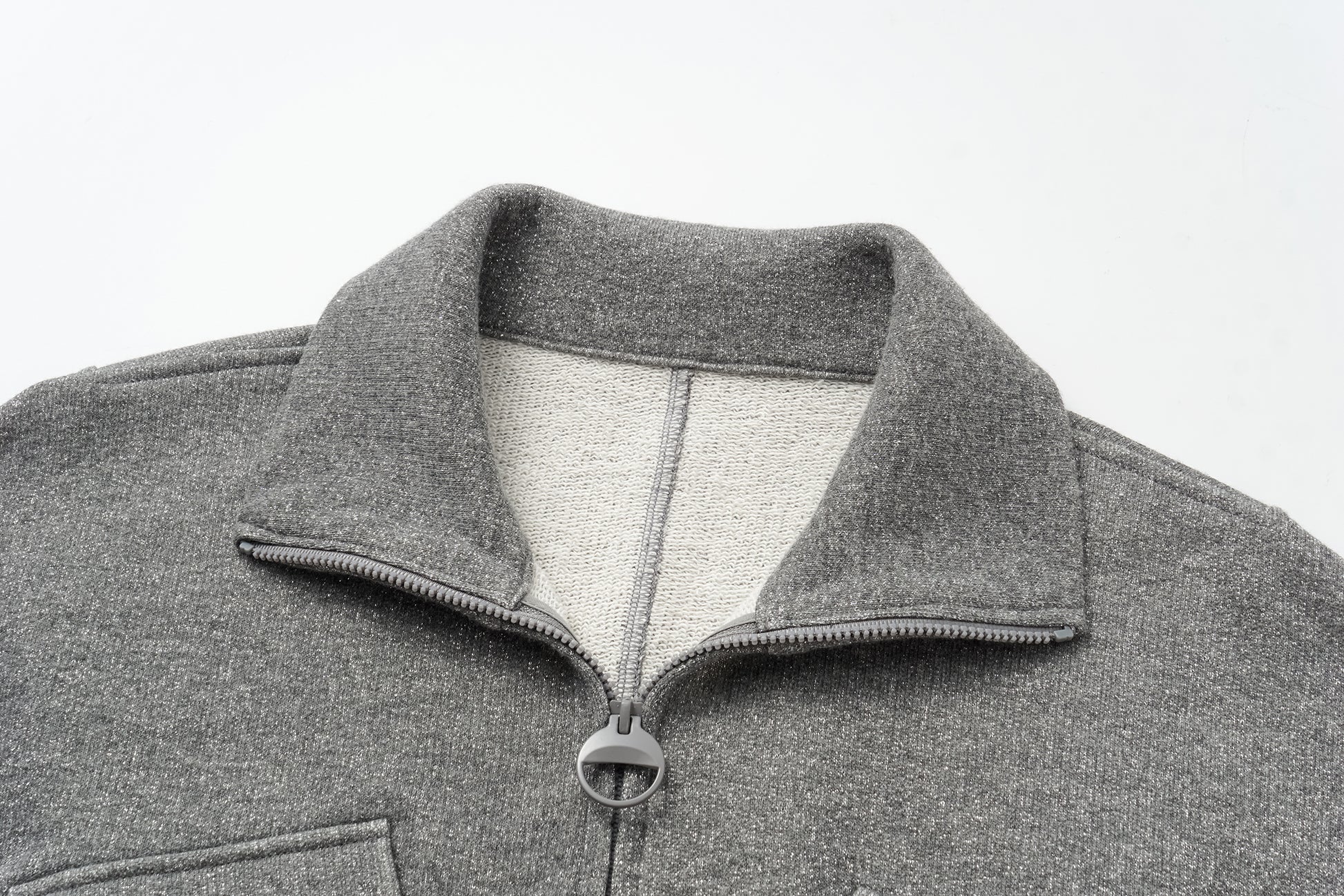 High-Neck Two-Way Zip Athletic Jacket