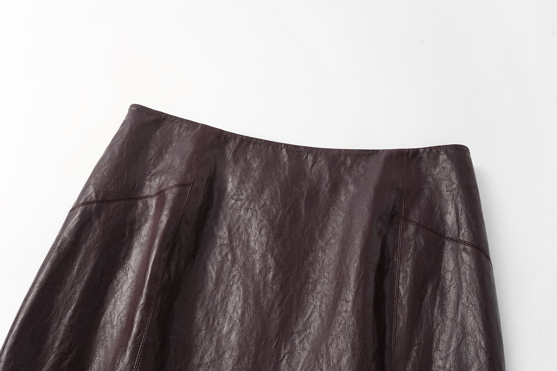 Knee-Length Pencil Skirt (Faux Leather)