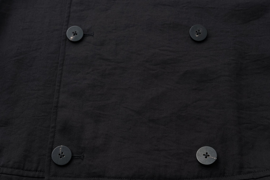 Textured Raglan-Sleeve Trench Coat with Organic Draping