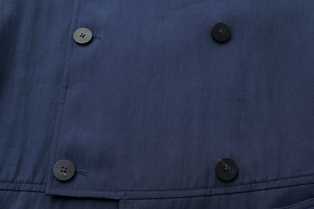 Textured Raglan-Sleeve Trench Coat with Organic Draping
