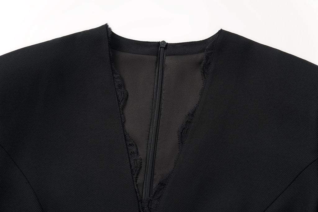 V-Neck Fitted Dress