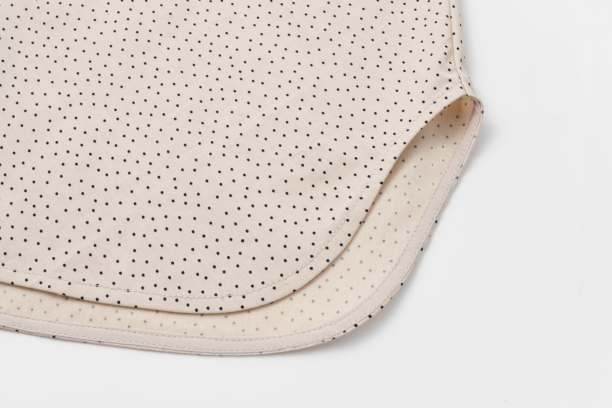 Bow-Tie Collar Blouse with Micro Polka Dots