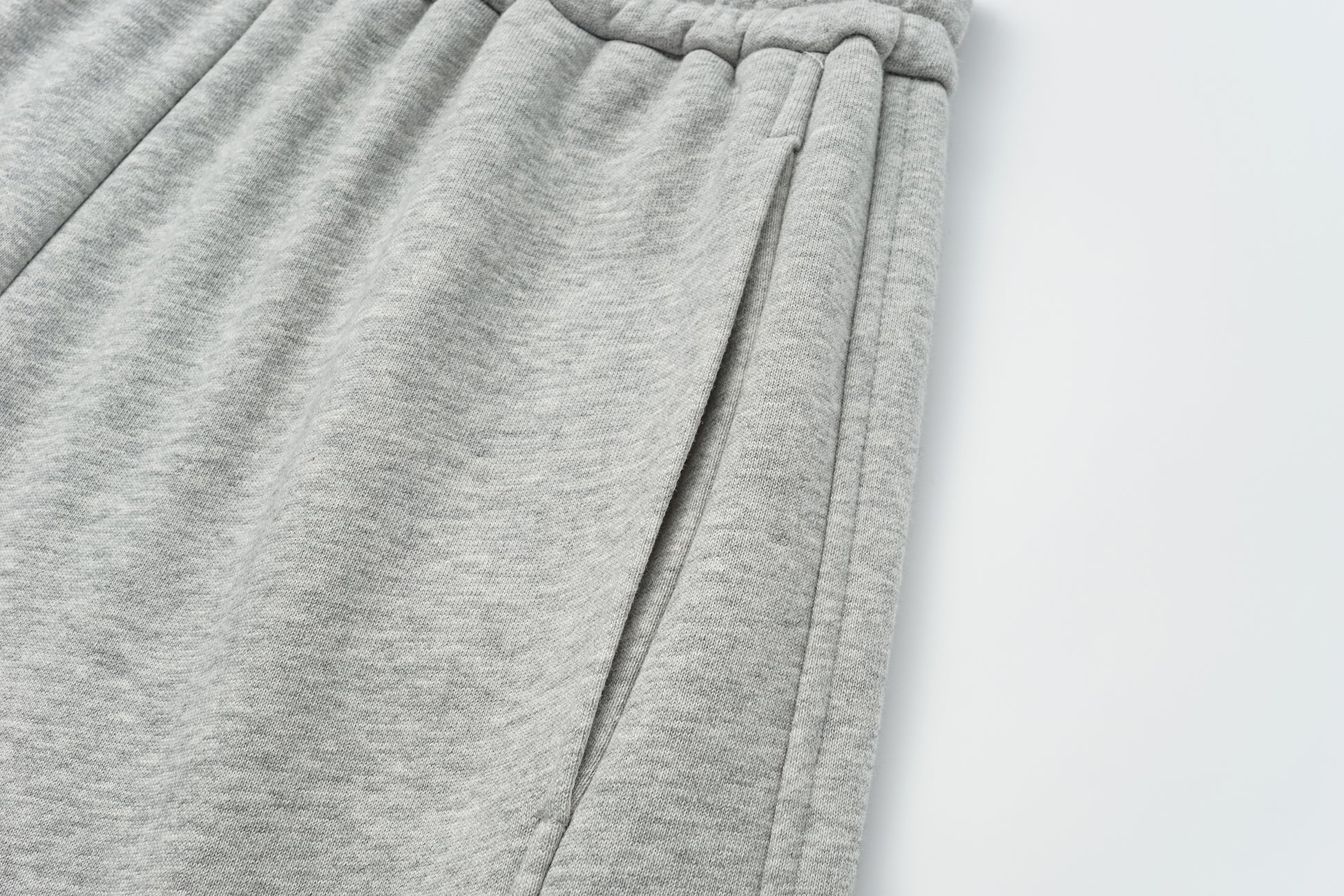 Curved Hem Athletic Sweatpants