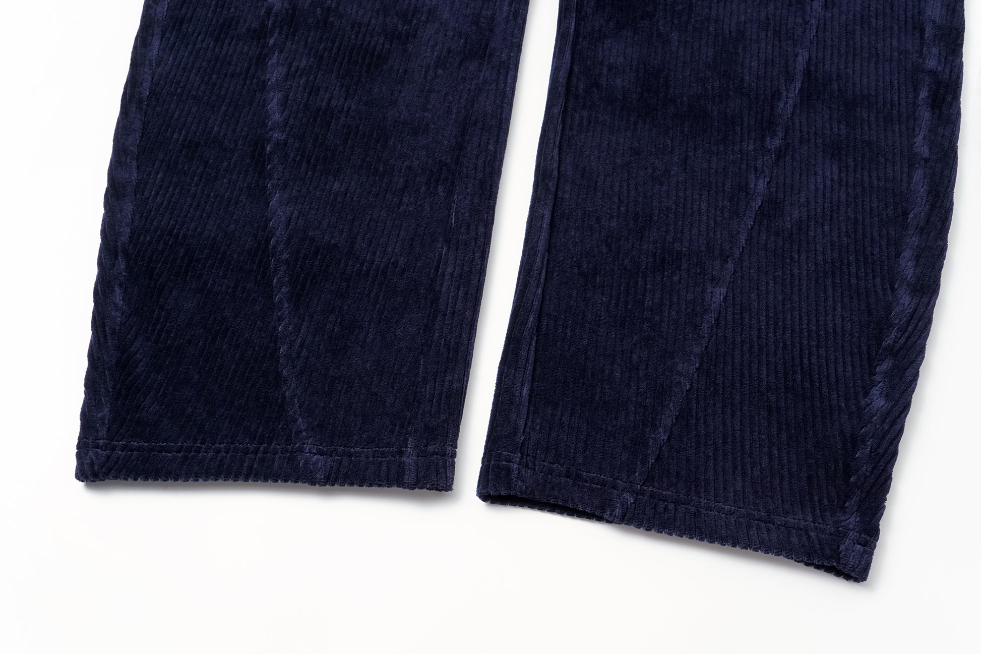 Curved Hem Corduroy Sweatpants