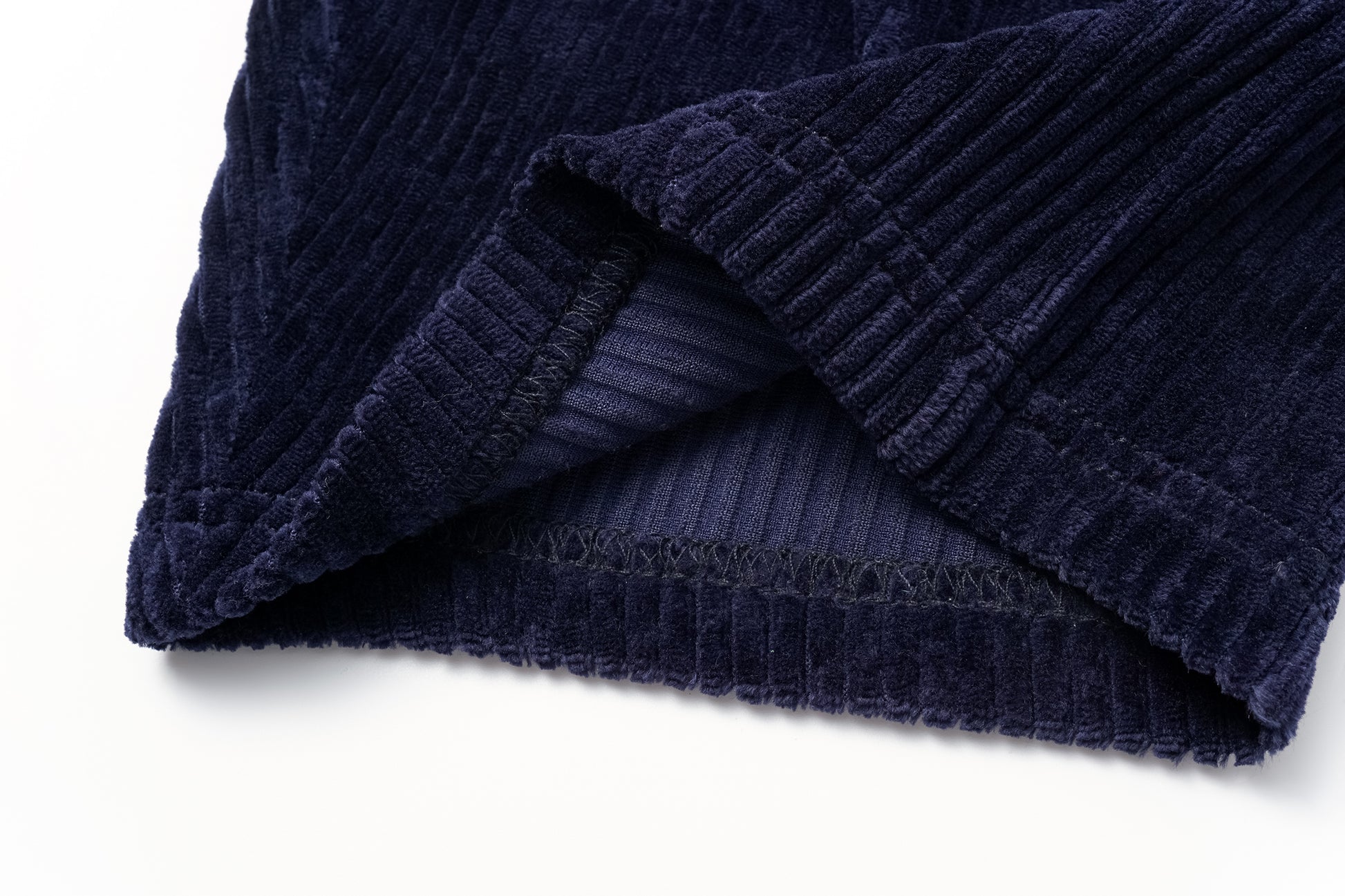 Curved Hem Corduroy Sweatpants