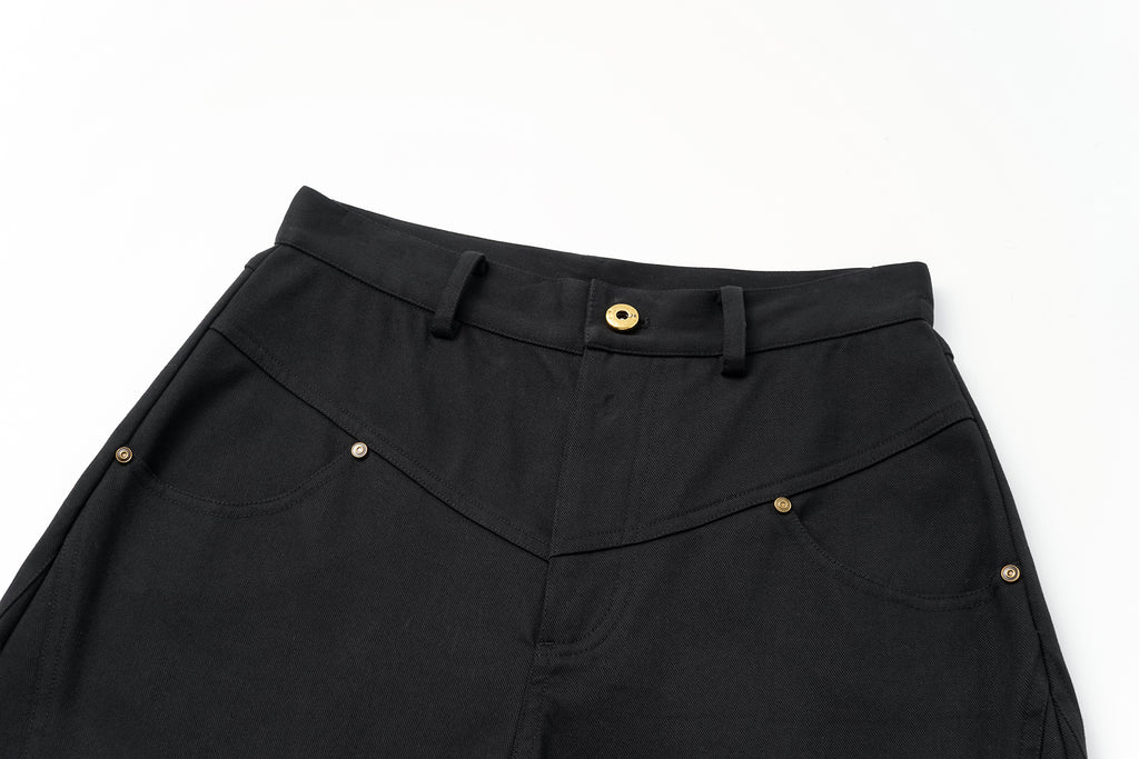 Scimitar Sihouette Wide-Leg Pants