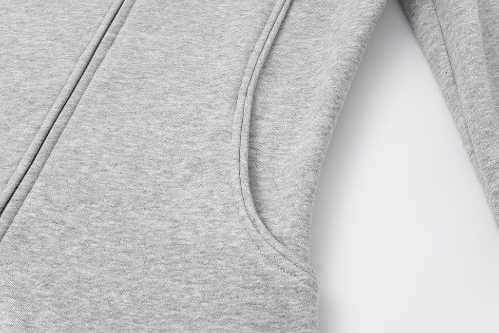 Zip-Front Hooded Sweatshirt Jacket