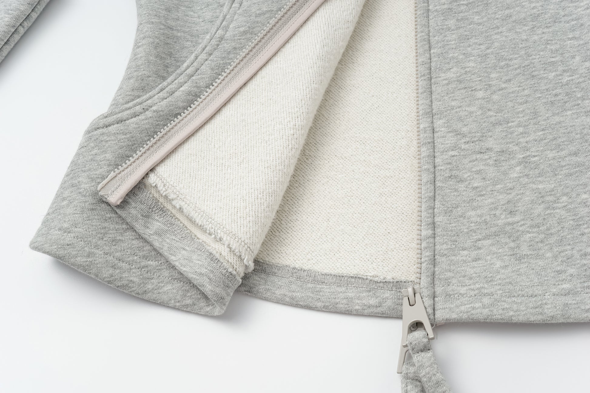 Zip-Front Hooded Sweatshirt Jacket