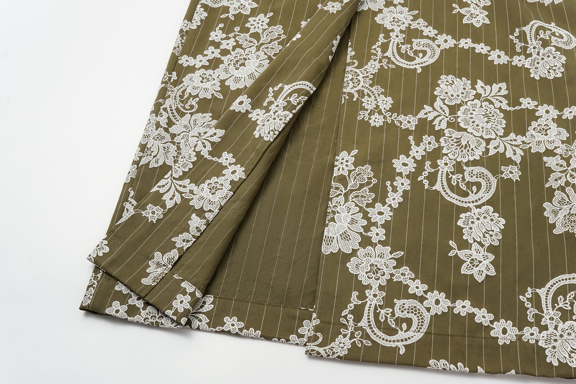 V-Neck Dress with Subtle Raised Print