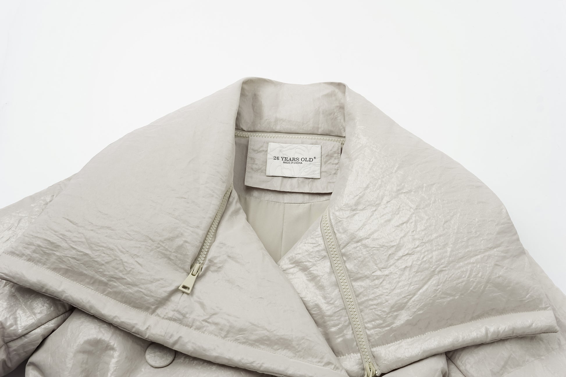 Convertible Lapel Long Down Coat