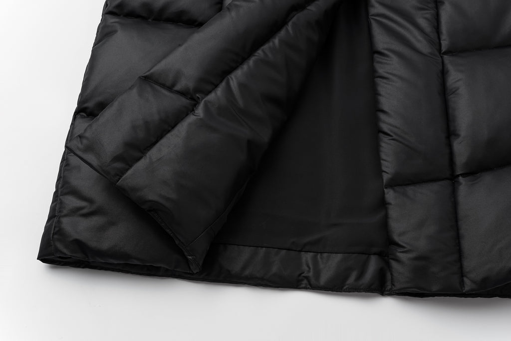 Wrap V-Neck White Goose Down Coat